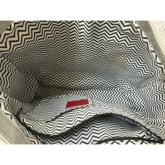 Hobo Braided Leather Shoulder Handbag With Whipstitch Detailing Light Grey EUC - Picture 6 of 9